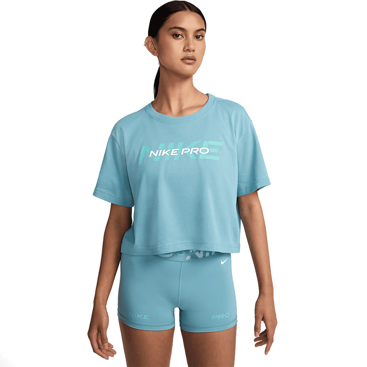 Tricou Nike W NK PRO SS CRP TEE / Femei / S / Albastru deschis photo 3